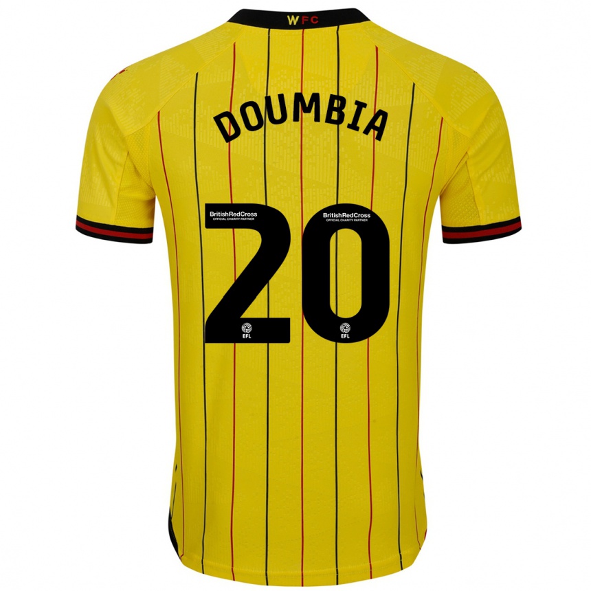 Vaikiškas Mamadou Doumbia #20 Geltona Juoda Namų Marškinėliai 2024/25 T-Shirt