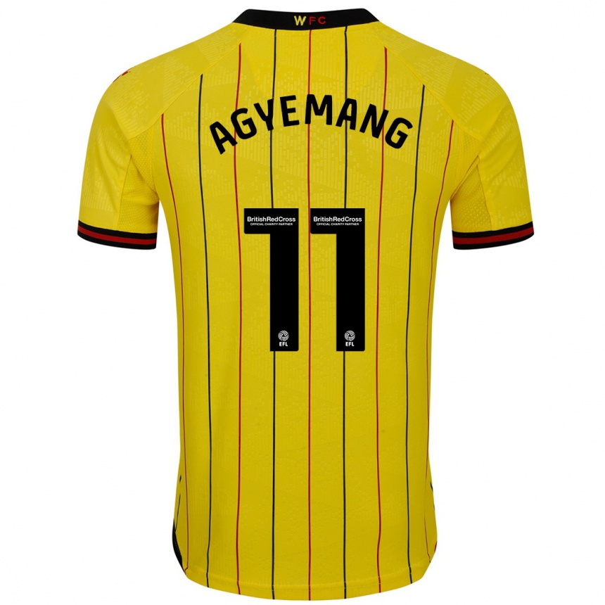 Vaikiškas Michelle Agyemang #11 Geltona Juoda Namų Marškinėliai 2024/25 T-Shirt