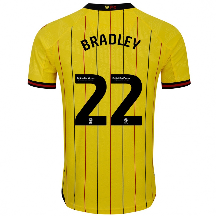 Vaikiškas Jade Bradley #22 Geltona Juoda Namų Marškinėliai 2024/25 T-Shirt