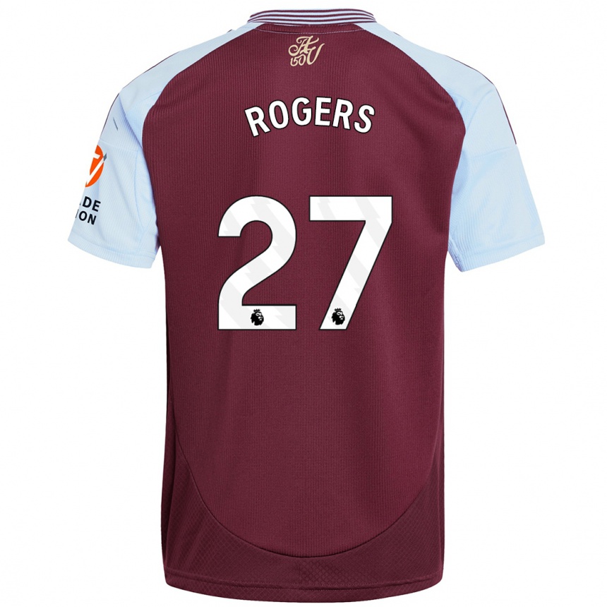 Vaikiškas Morgan Rogers #27 Burgundijos Dangaus Mėlynas Namų Marškinėliai 2024/25 T-Shirt