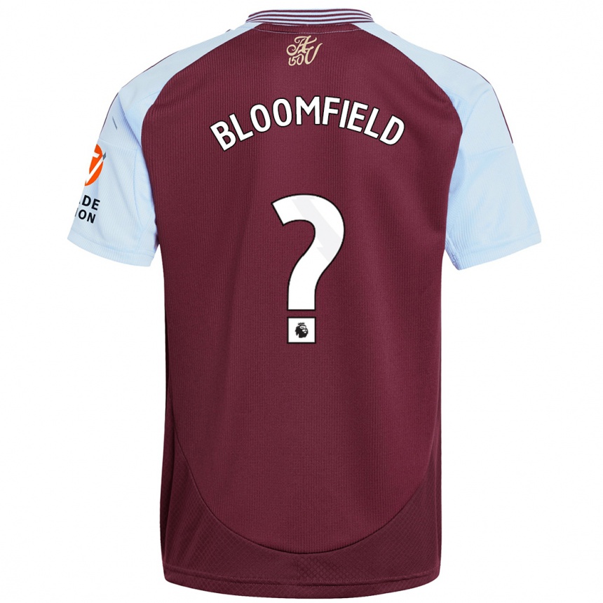 Vaikiškas Teddie Bloomfield #0 Burgundijos Dangaus Mėlynas Namų Marškinėliai 2024/25 T-Shirt