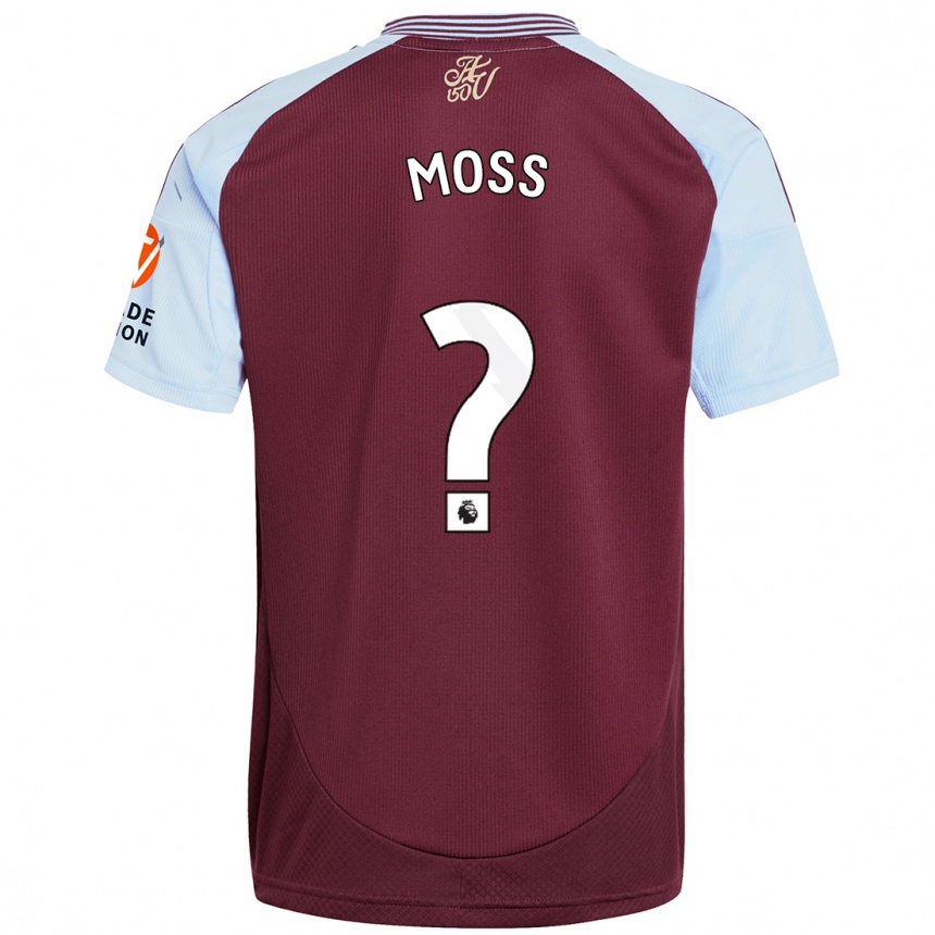 Vaikiškas Lennon Moss #0 Burgundijos Dangaus Mėlynas Namų Marškinėliai 2024/25 T-Shirt