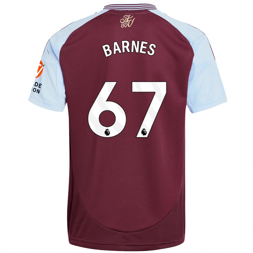 Vaikiškas Mikell Barnes #67 Burgundijos Dangaus Mėlynas Namų Marškinėliai 2024/25 T-Shirt