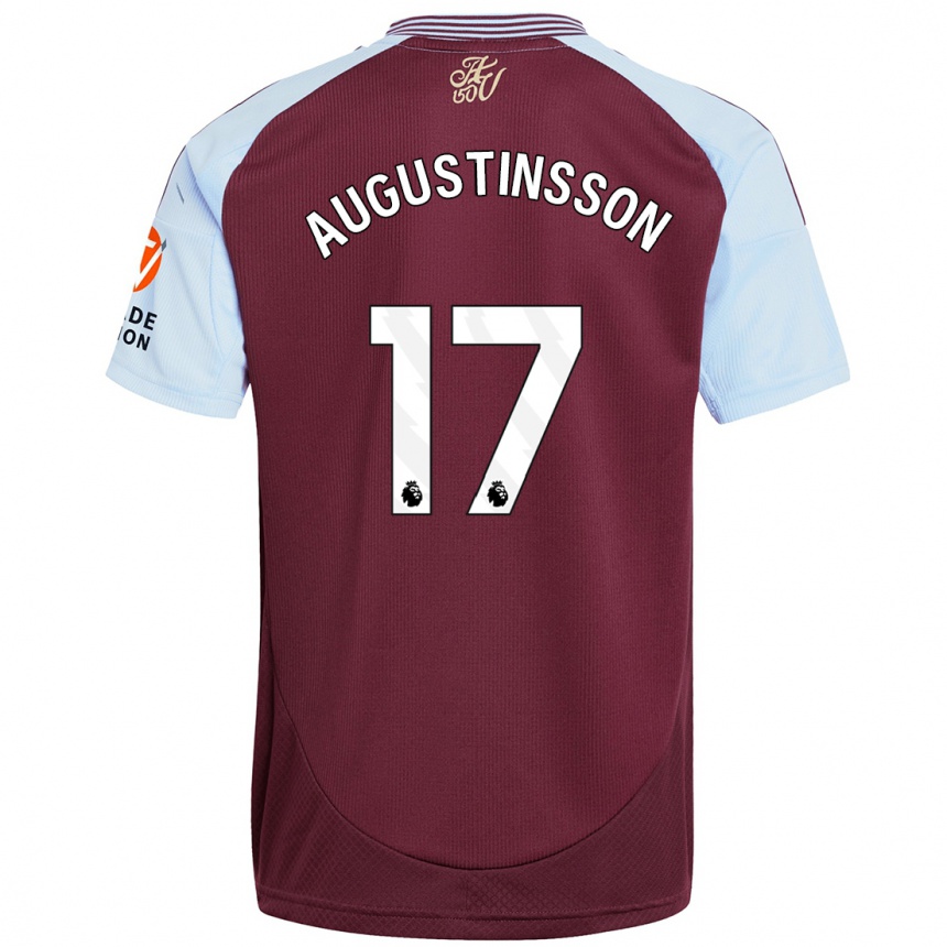 Vaikiškas Ludwig Augustinsson #17 Burgundijos Dangaus Mėlynas Namų Marškinėliai 2024/25 T-Shirt