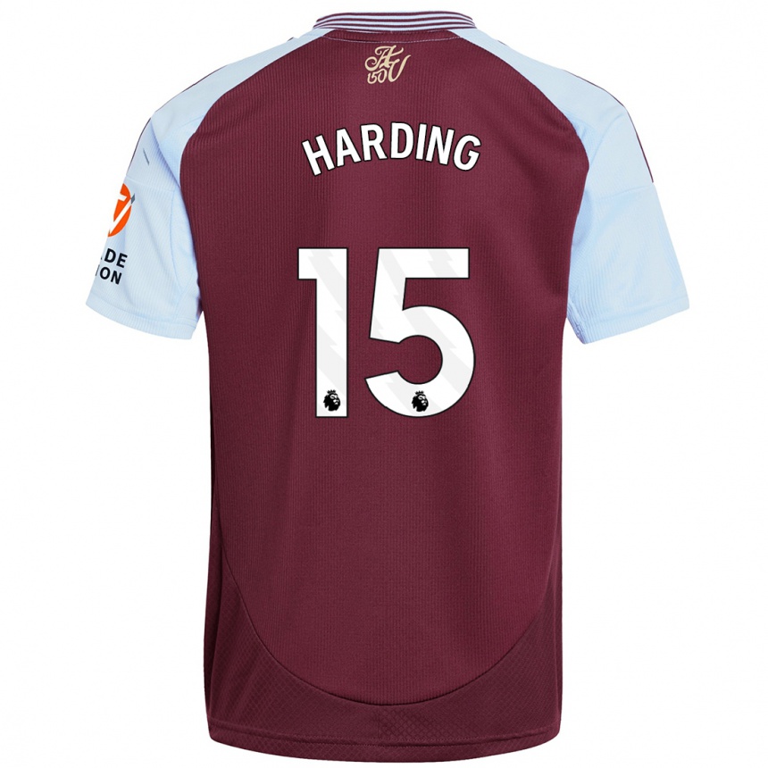 Vaikiškas Natasha Harding #15 Burgundijos Dangaus Mėlynas Namų Marškinėliai 2024/25 T-Shirt