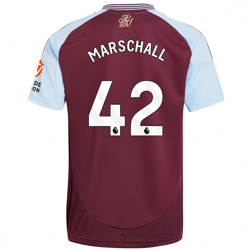 Vaikiškas Filip Marschall #42 Burgundijos Dangaus Mėlynas Namų Marškinėliai 2024/25 T-Shirt