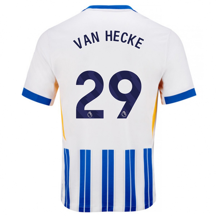 Vaikiškas Jan Paul Van Hecke #29 Balta Mėlyna Segtukai Namų Marškinėliai 2024/25 T-Shirt