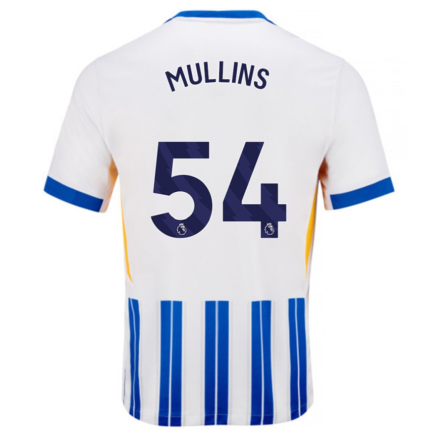 Vaikiškas Jamie Mullins #54 Balta Mėlyna Segtukai Namų Marškinėliai 2024/25 T-Shirt