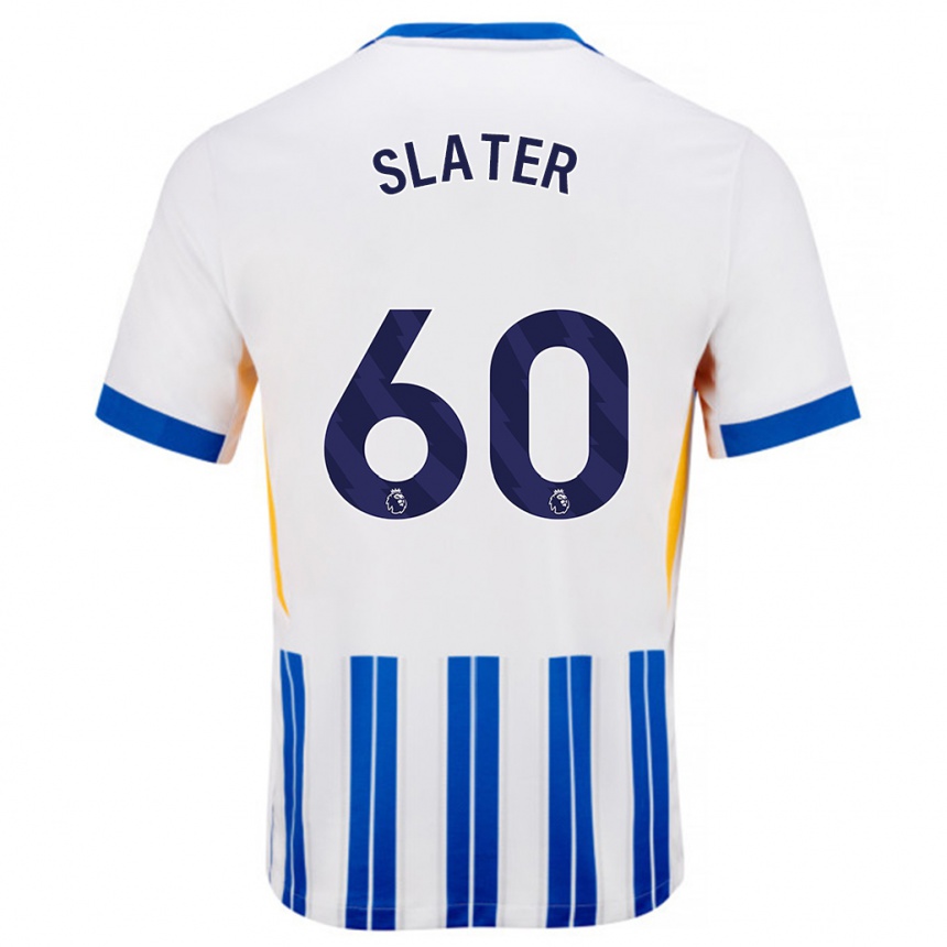 Vaikiškas Jacob Slater #60 Balta Mėlyna Segtukai Namų Marškinėliai 2024/25 T-Shirt