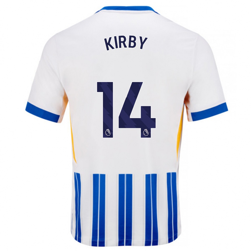 Vaikiškas Fran Kirby #14 Balta Mėlyna Segtukai Namų Marškinėliai 2024/25 T-Shirt