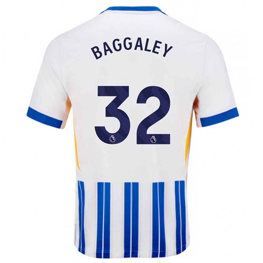 Vaikiškas Sophie Baggaley #32 Balta Mėlyna Segtukai Namų Marškinėliai 2024/25 T-Shirt