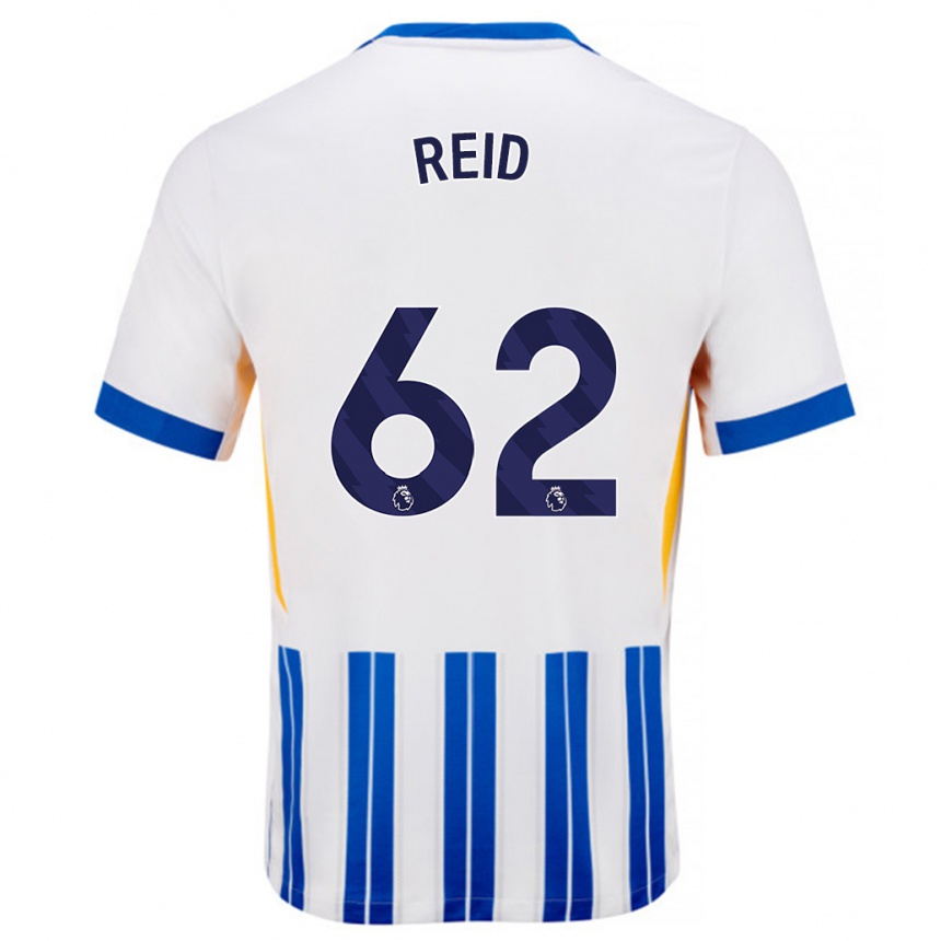 Vaikiškas Tommy Reid #62 Balta Mėlyna Segtukai Namų Marškinėliai 2024/25 T-Shirt