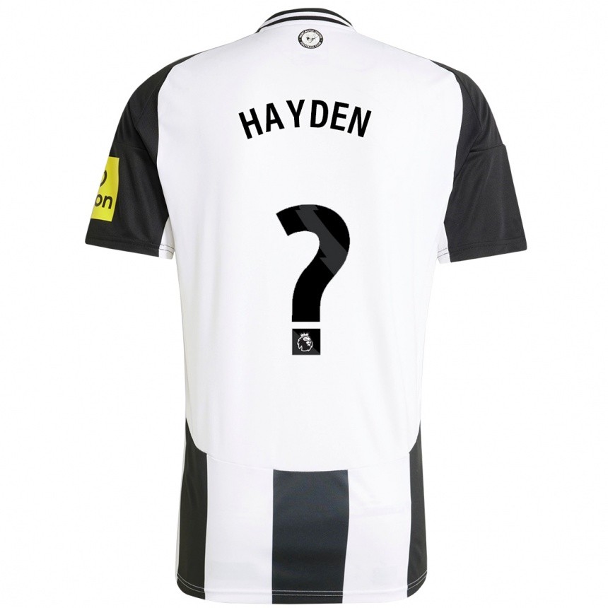 Vaikiškas Isaac Hayden #0 Balta Juoda Namų Marškinėliai 2024/25 T-Shirt