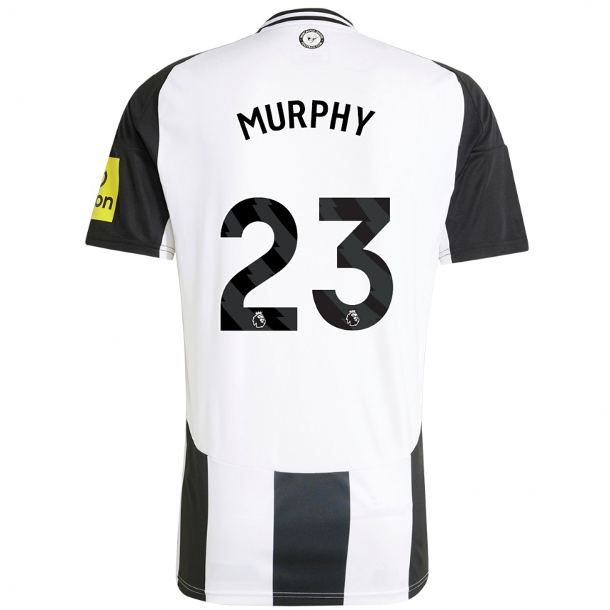 Vaikiškas Jacob Murphy #23 Balta Juoda Namų Marškinėliai 2024/25 T-Shirt