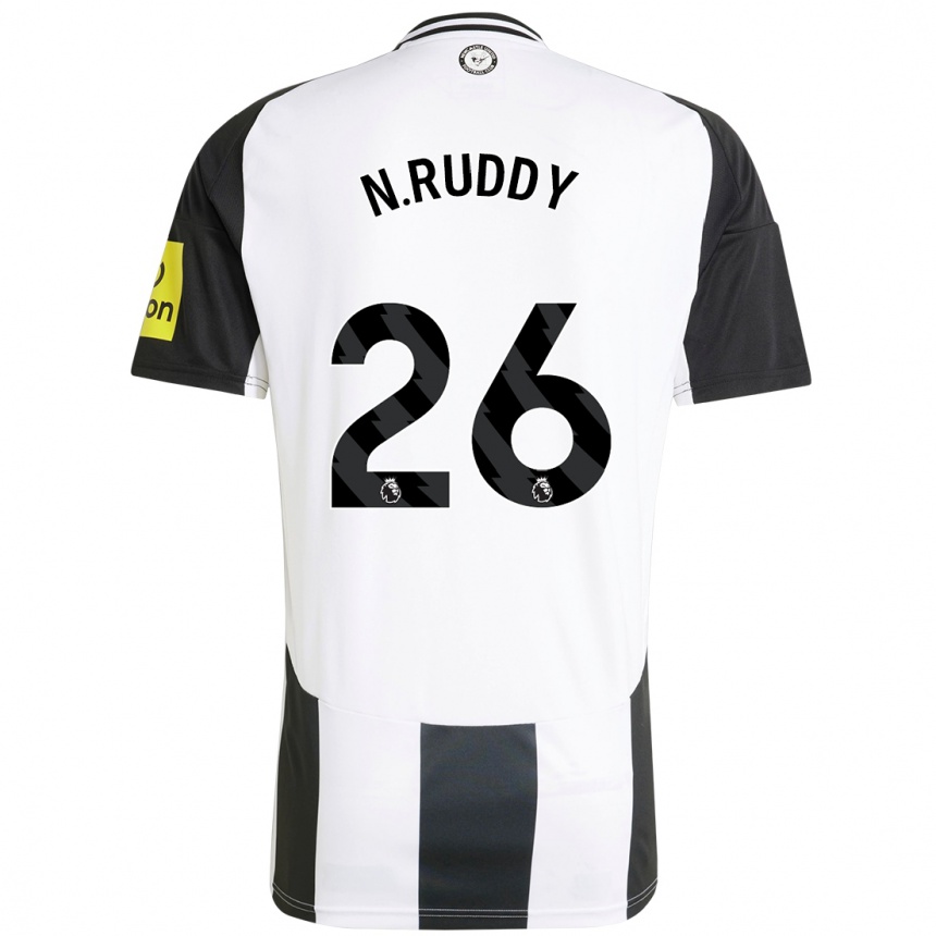 Vaikiškas John Ruddy #26 Balta Juoda Namų Marškinėliai 2024/25 T-Shirt