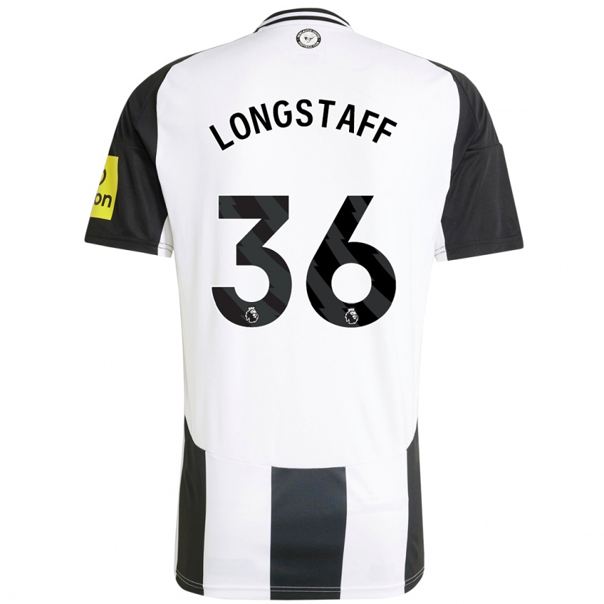 Vaikiškas Sean Longstaff #36 Balta Juoda Namų Marškinėliai 2024/25 T-Shirt