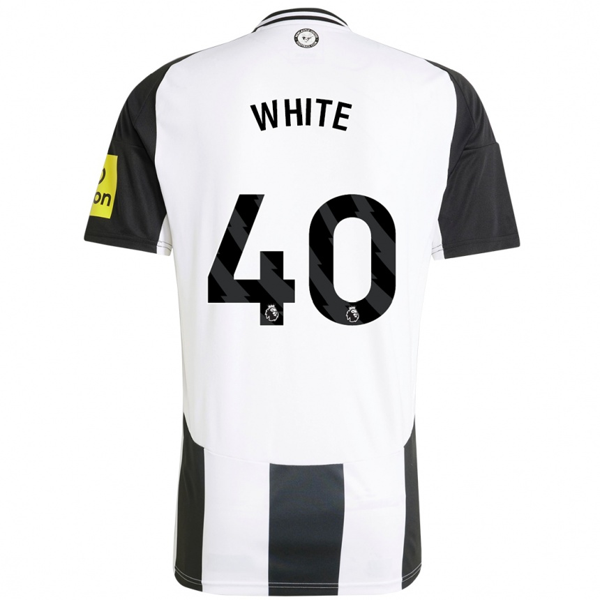 Vaikiškas Joe White #40 Balta Juoda Namų Marškinėliai 2024/25 T-Shirt