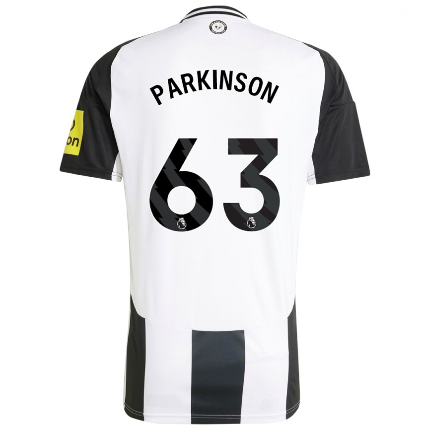 Vaikiškas Ben Parkinson #63 Balta Juoda Namų Marškinėliai 2024/25 T-Shirt