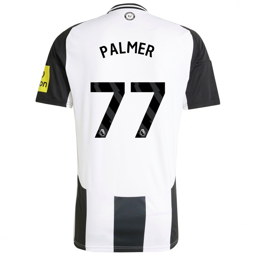 Vaikiškas Darren Palmer #77 Balta Juoda Namų Marškinėliai 2024/25 T-Shirt