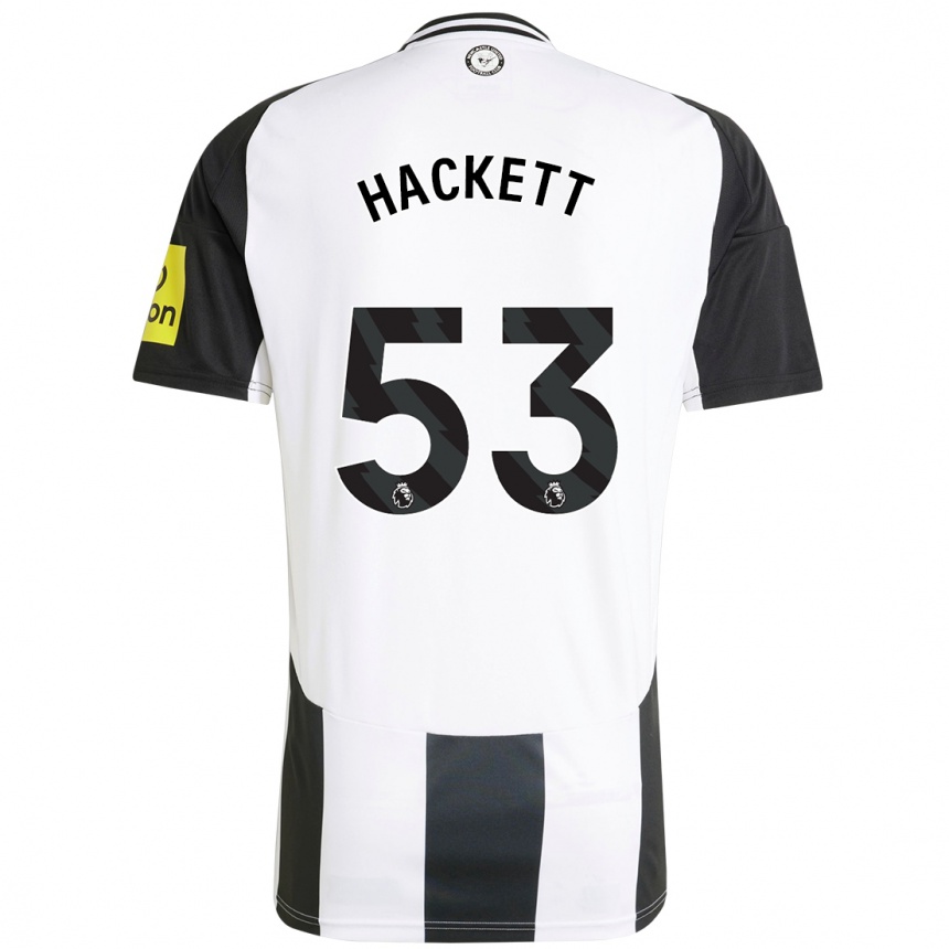 Vaikiškas Jordan Hackett #53 Balta Juoda Namų Marškinėliai 2024/25 T-Shirt