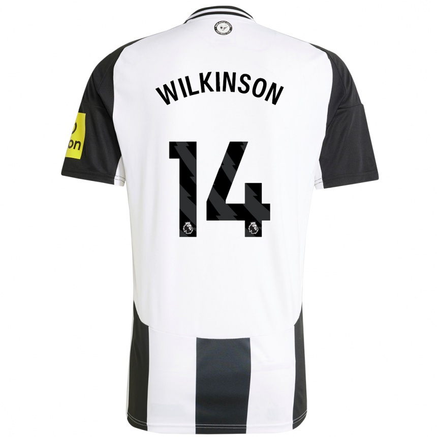 Vaikiškas Sharna Wilkinson #14 Balta Juoda Namų Marškinėliai 2024/25 T-Shirt