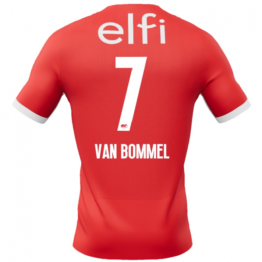 Vaikiškas Ruben Van Bommel #7 Raudona Balta Namų Marškinėliai 2024/25 T-Shirt