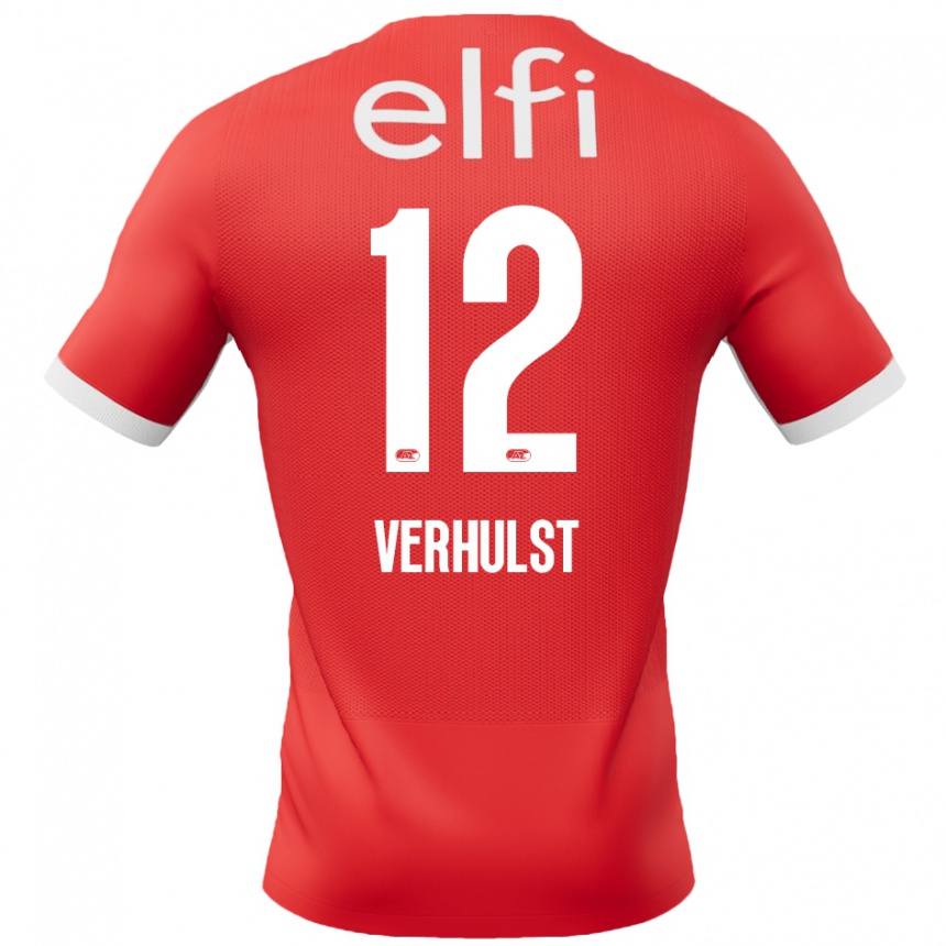 Vaikiškas Hobie Verhulst #12 Raudona Balta Namų Marškinėliai 2024/25 T-Shirt