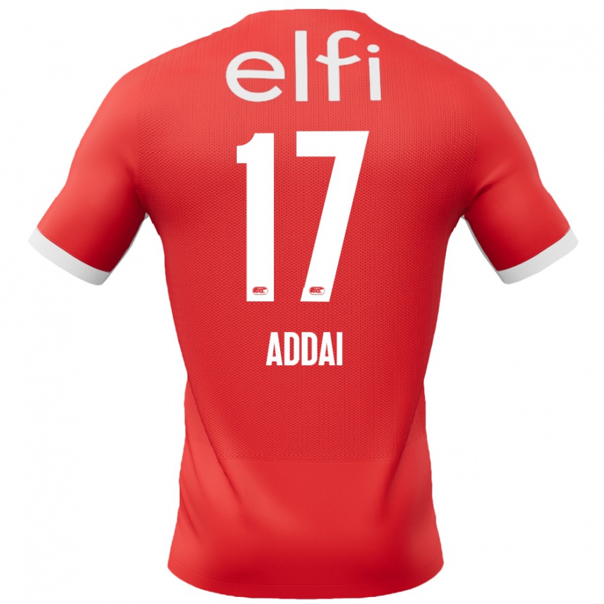 Vaikiškas Jayden Addai #17 Raudona Balta Namų Marškinėliai 2024/25 T-Shirt