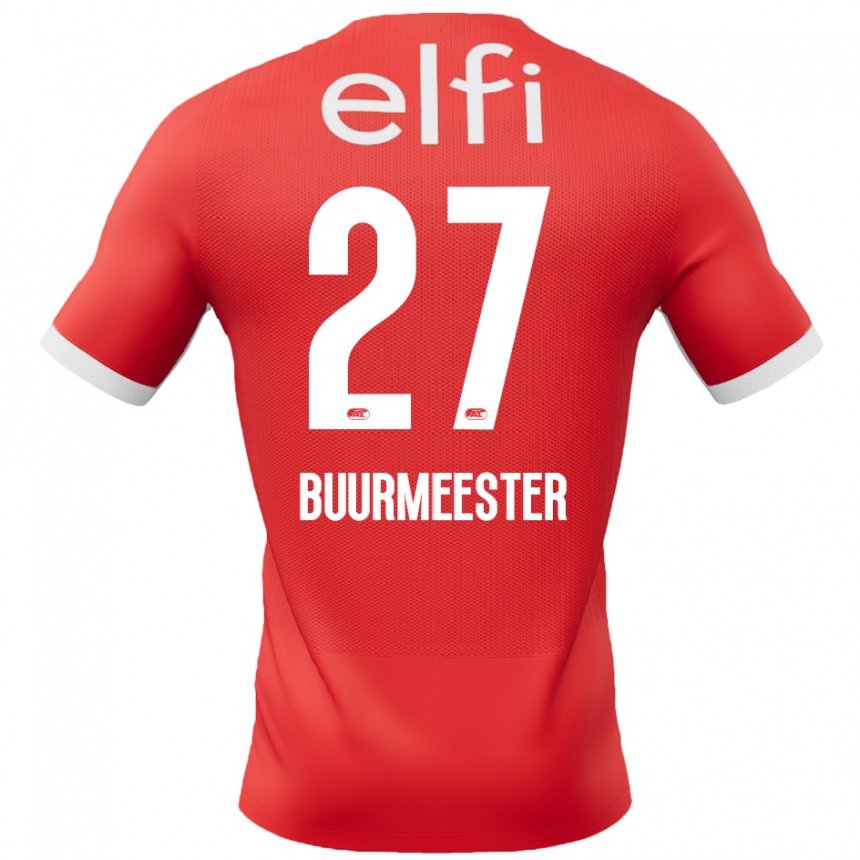 Vaikiškas Zico Buurmeester #27 Raudona Balta Namų Marškinėliai 2024/25 T-Shirt