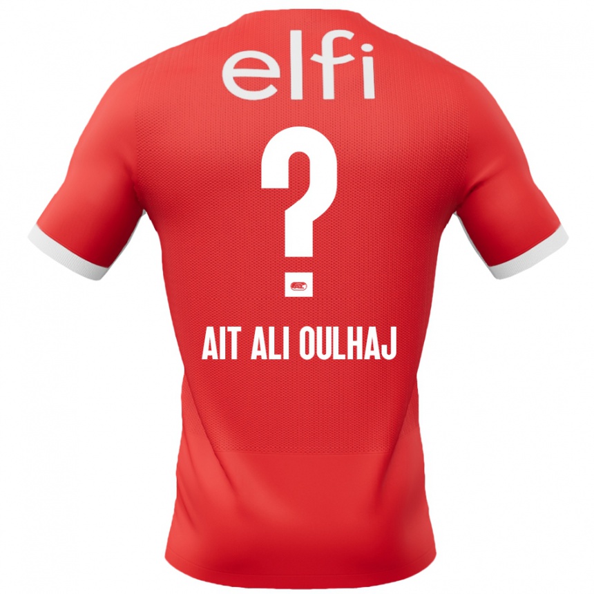 Vaikiškas Adam Ait Ali Oulhaj #0 Raudona Balta Namų Marškinėliai 2024/25 T-Shirt