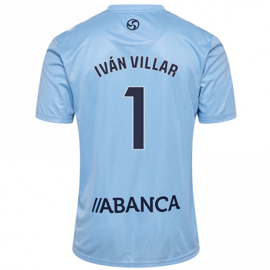 Vaikiškas Iván Villar #1 Dangaus Mėlyna Namų Marškinėliai 2024/25 T-Shirt