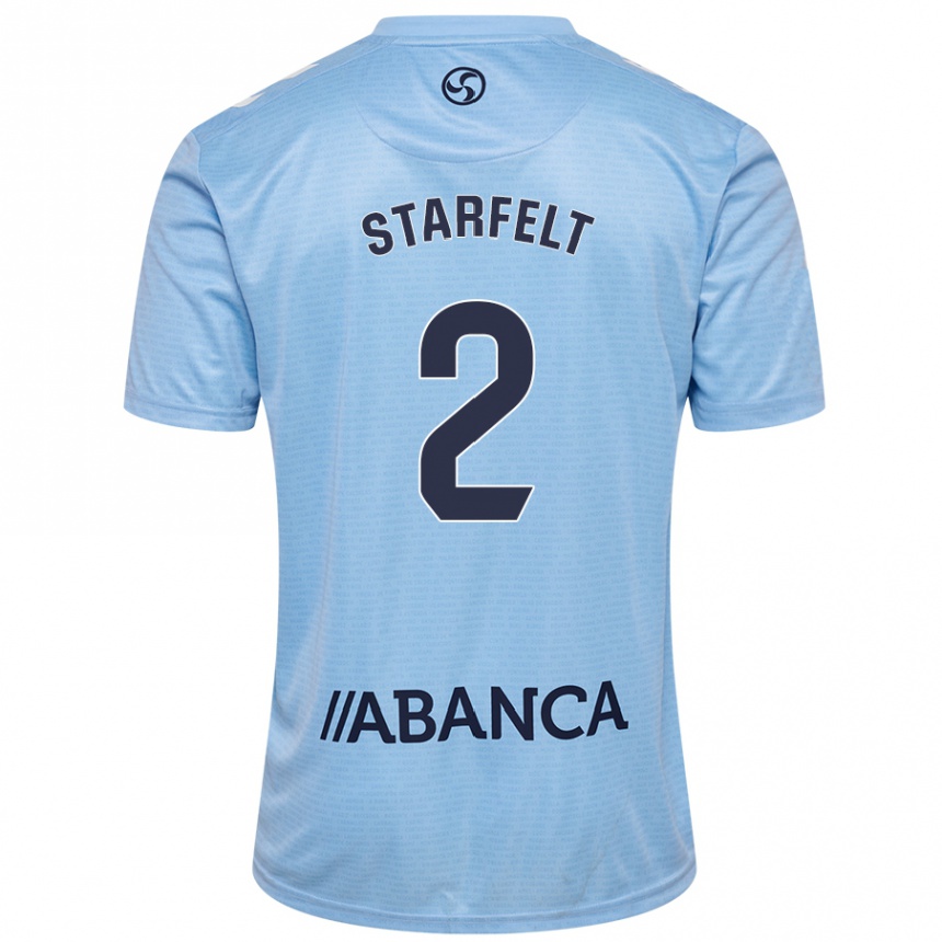 Vaikiškas Carl Starfelt #2 Dangaus Mėlyna Namų Marškinėliai 2024/25 T-Shirt