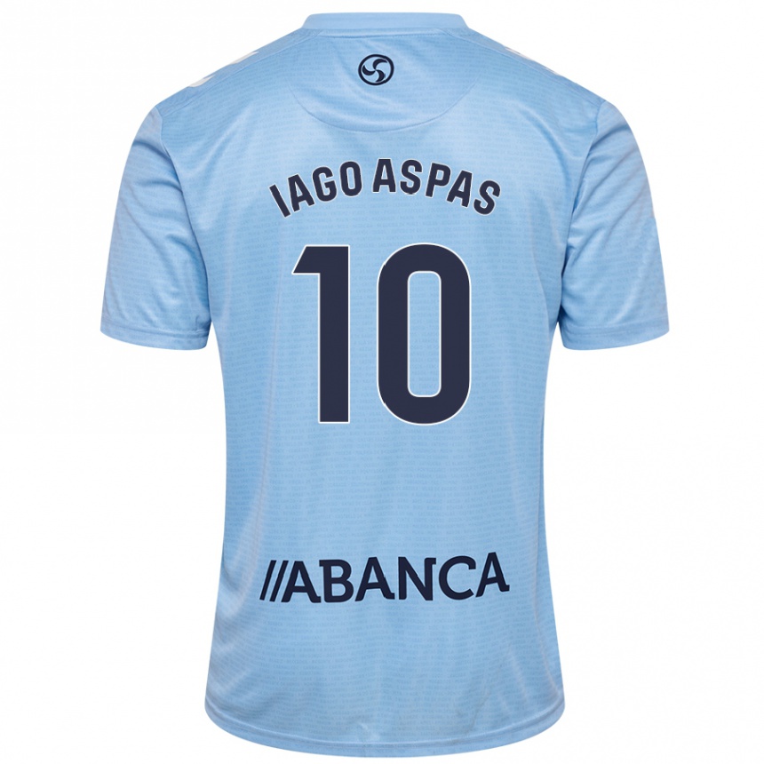 Vaikiškas Iago Aspas #10 Dangaus Mėlyna Namų Marškinėliai 2024/25 T-Shirt