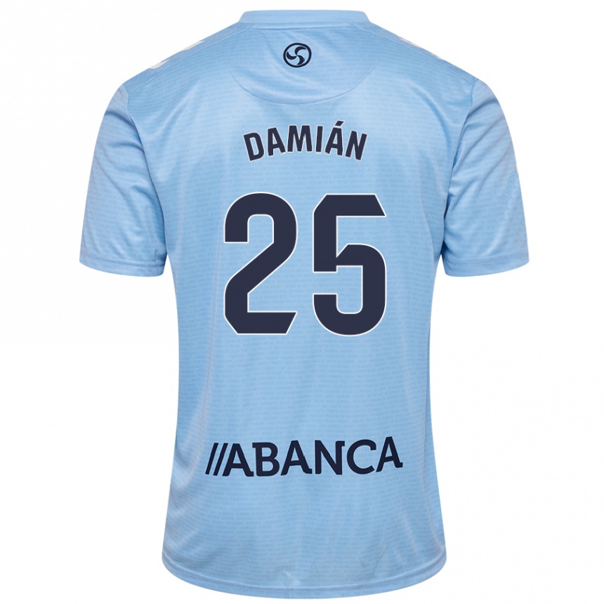 Vaikiškas Damián Rodríguez #25 Dangaus Mėlyna Namų Marškinėliai 2024/25 T-Shirt