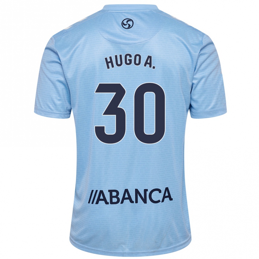 Vaikiškas Hugo Álvarez #30 Dangaus Mėlyna Namų Marškinėliai 2024/25 T-Shirt