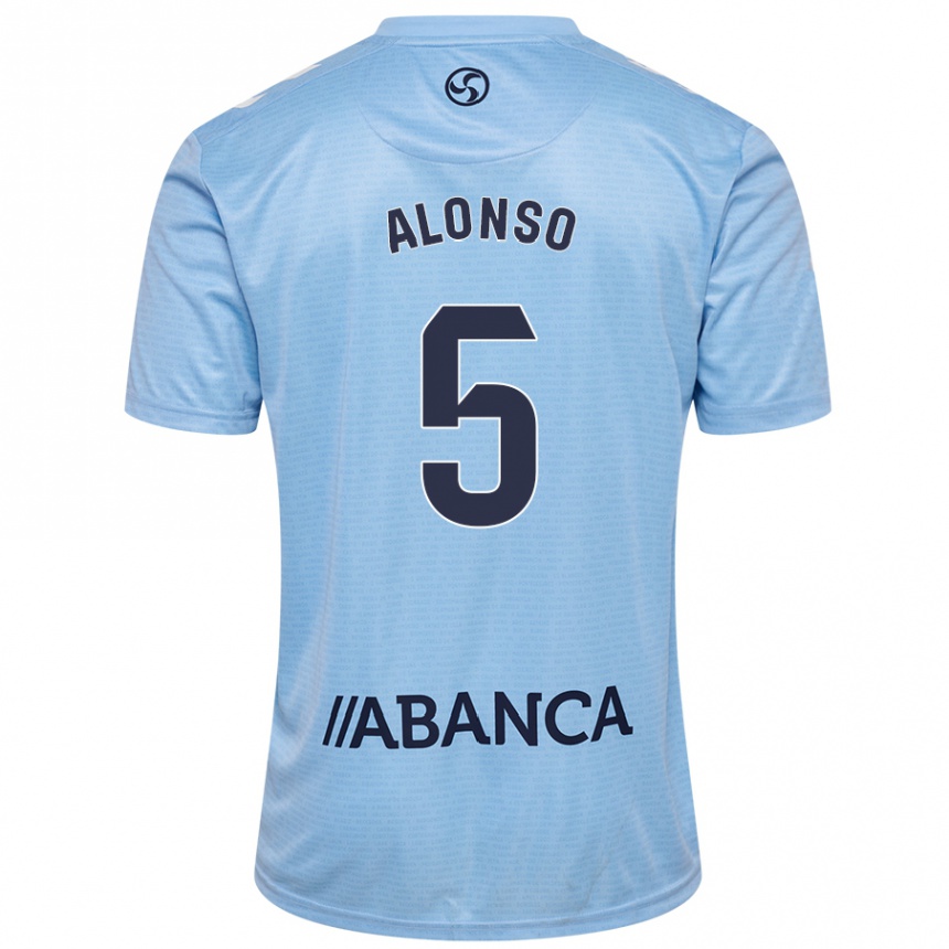 Vaikiškas Gael Alonso #5 Dangaus Mėlyna Namų Marškinėliai 2024/25 T-Shirt