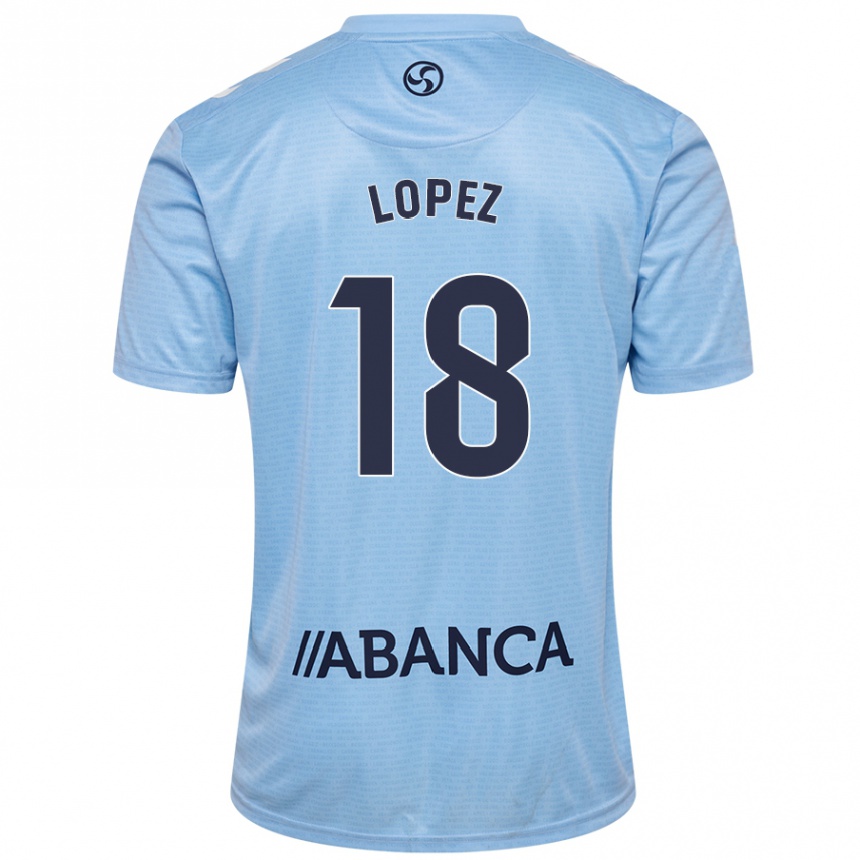 Vaikiškas Joel López #18 Dangaus Mėlyna Namų Marškinėliai 2024/25 T-Shirt