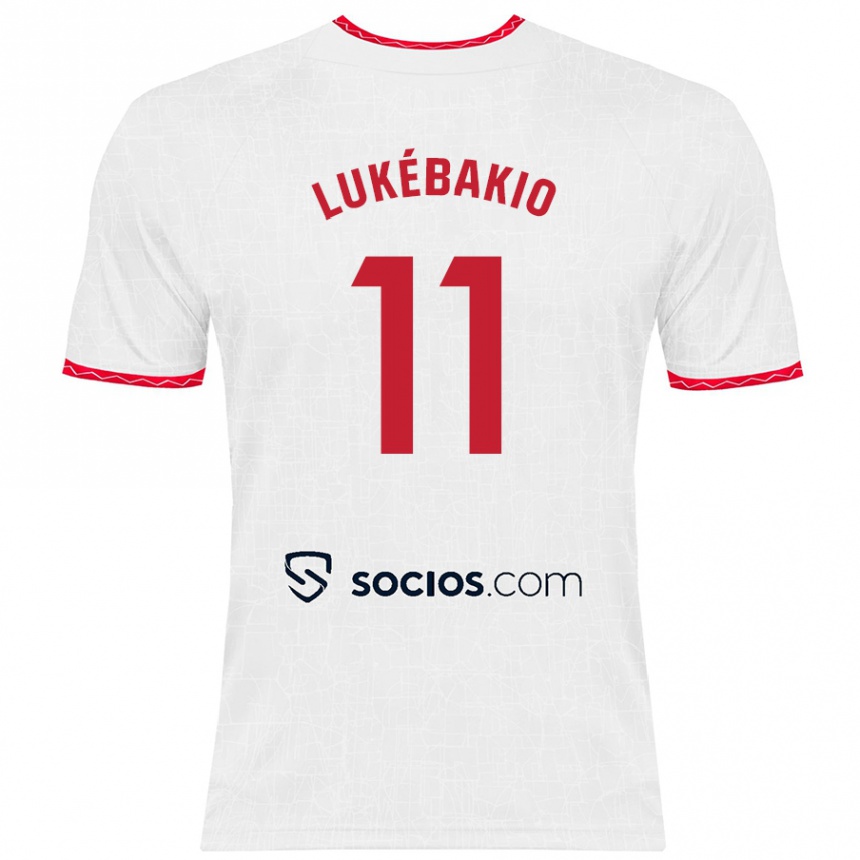 Vaikiškas Dodi Lukébakio #11 Balta Raudona Namų Marškinėliai 2024/25 T-Shirt