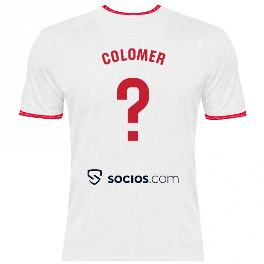 Vaikiškas Carlos Colomer #0 Balta Raudona Namų Marškinėliai 2024/25 T-Shirt