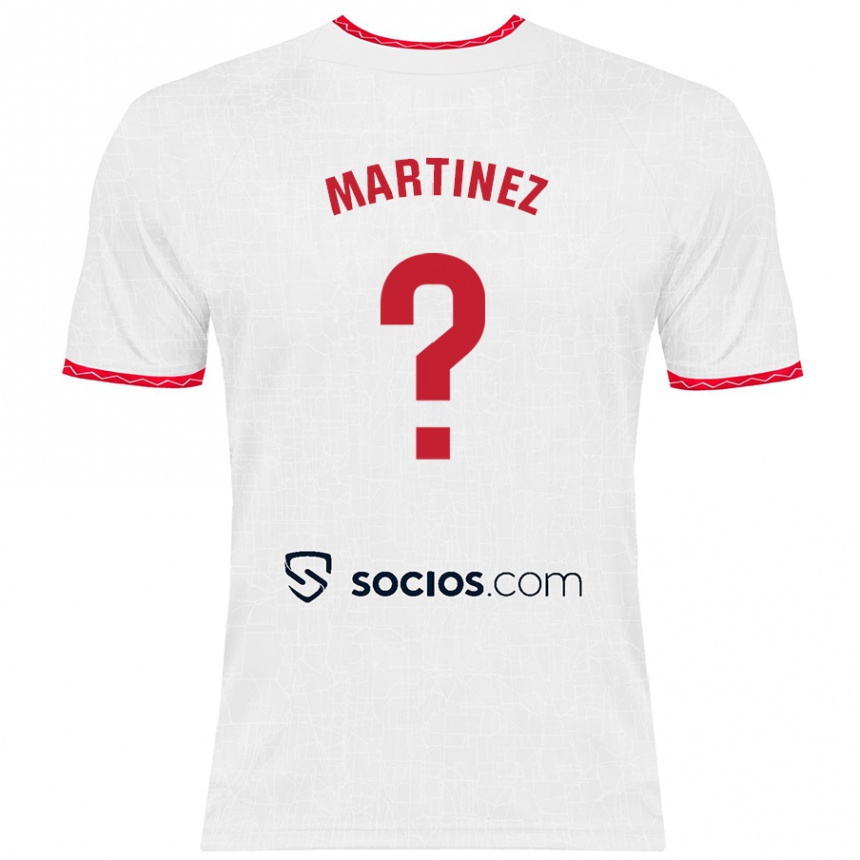 Vaikiškas Mario Martínez #0 Balta Raudona Namų Marškinėliai 2024/25 T-Shirt