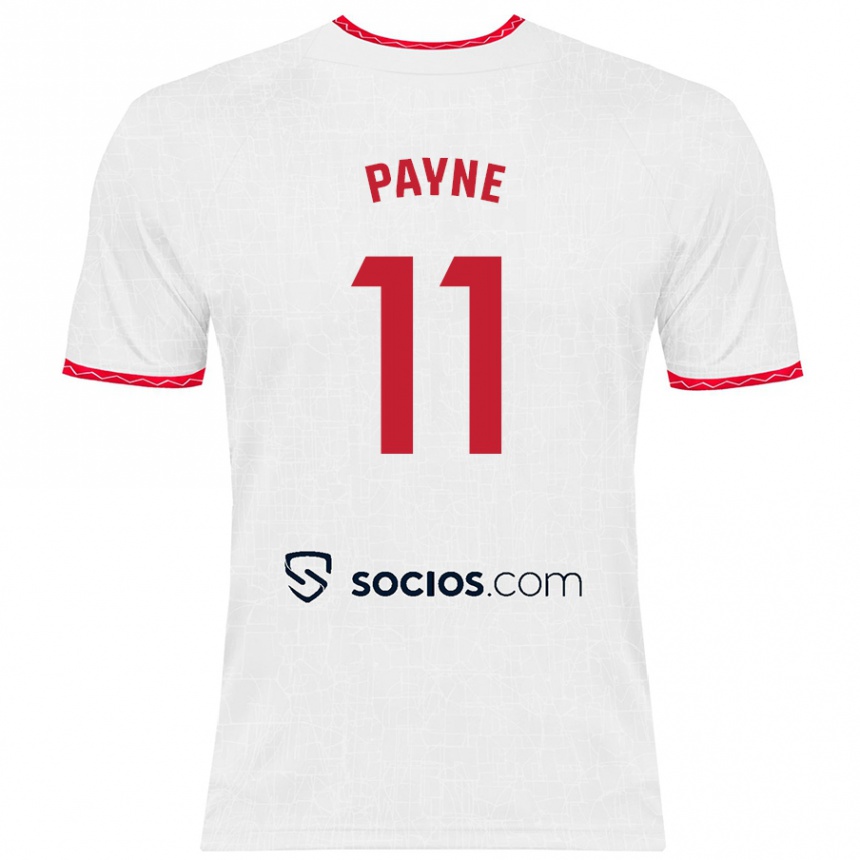 Vaikiškas Antionette Oyedupe Toni Payne #11 Balta Raudona Namų Marškinėliai 2024/25 T-Shirt