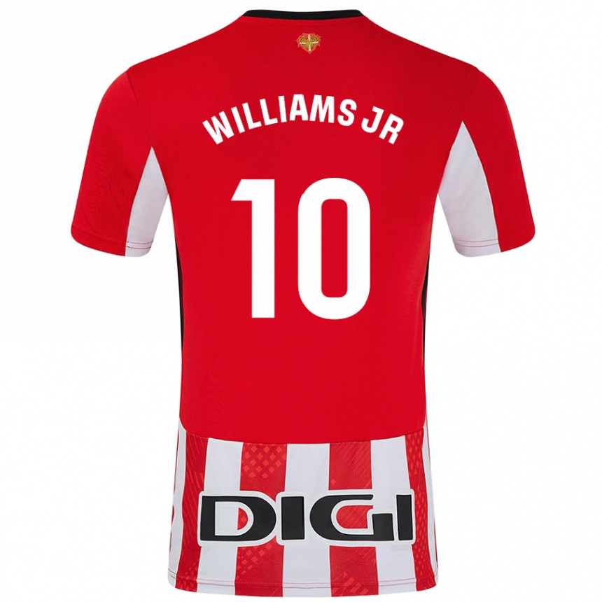 Vaikiškas Nico Williams #10 Raudona Balta Namų Marškinėliai 2024/25 T-Shirt