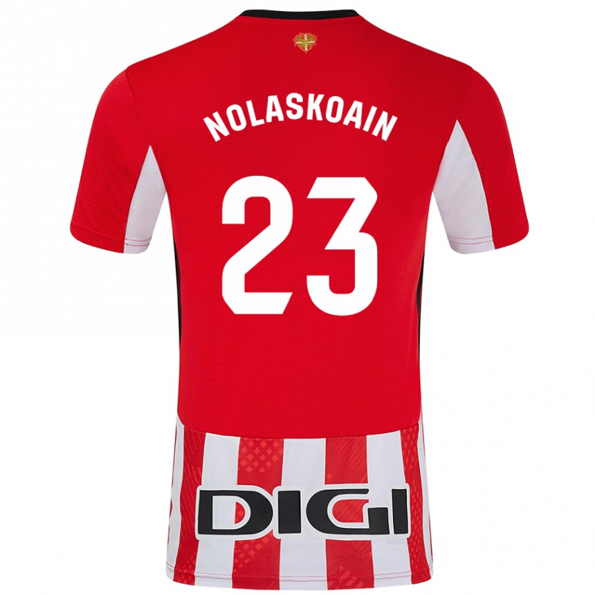 Vaikiškas Peru Nolaskoain #23 Raudona Balta Namų Marškinėliai 2024/25 T-Shirt