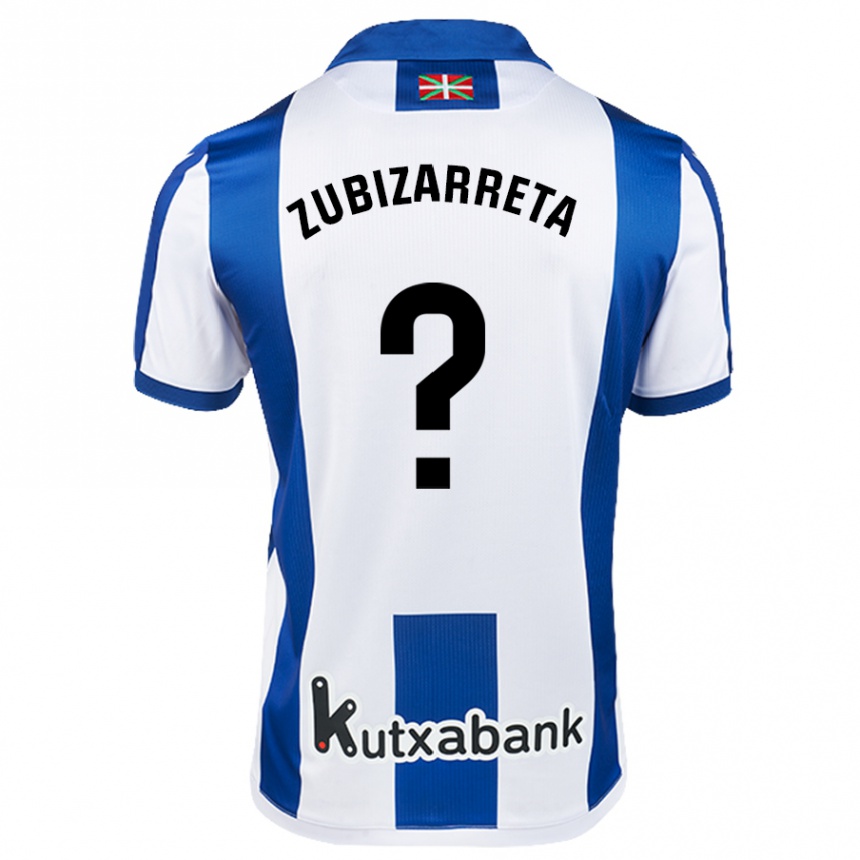 Vaikiškas Pablo Zubizarreta #0 Balta Mėlyna Namų Marškinėliai 2024/25 T-Shirt