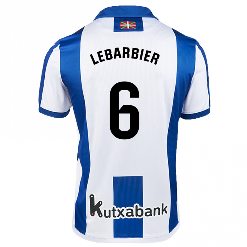 Vaikiškas Alex Lebarbier #6 Balta Mėlyna Namų Marškinėliai 2024/25 T-Shirt