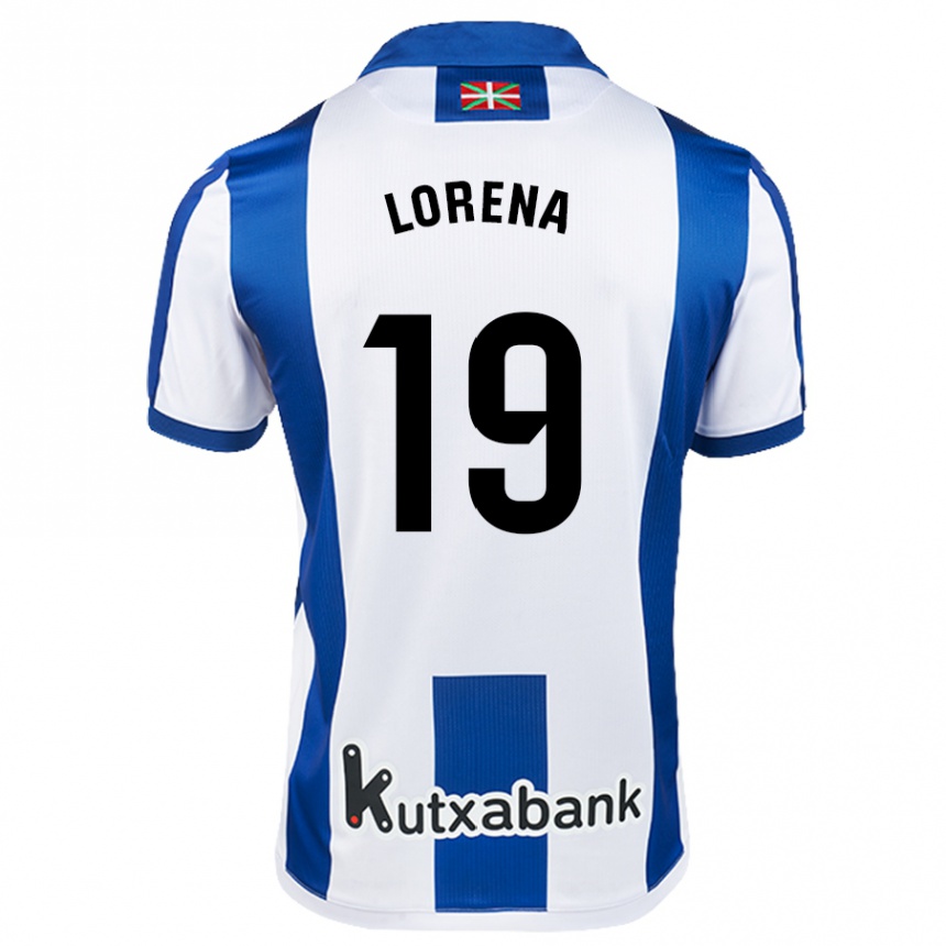 Vaikiškas Lorena Navarro Domínguez #19 Balta Mėlyna Namų Marškinėliai 2024/25 T-Shirt