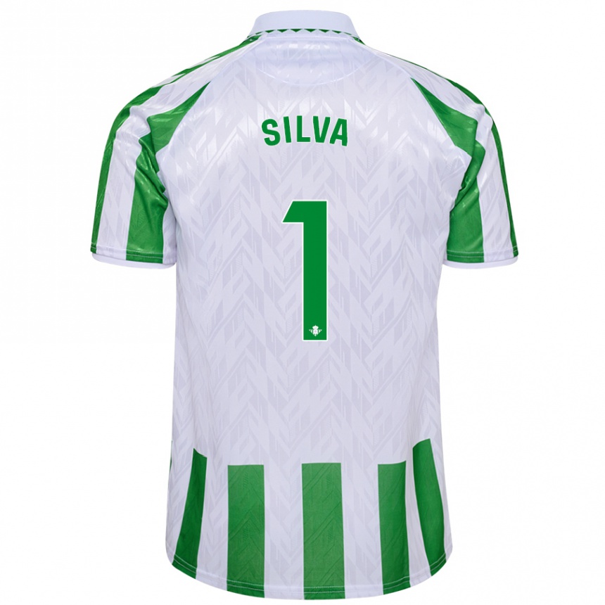 Vaikiškas Rui Silva #1 Žalia Baltos Juostelės Namų Marškinėliai 2024/25 T-Shirt