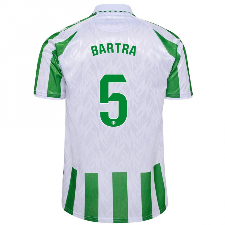 Vaikiškas Marc Bartra #5 Žalia Baltos Juostelės Namų Marškinėliai 2024/25 T-Shirt