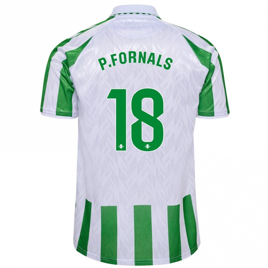 Vaikiškas Pablo Fornals #18 Žalia Baltos Juostelės Namų Marškinėliai 2024/25 T-Shirt