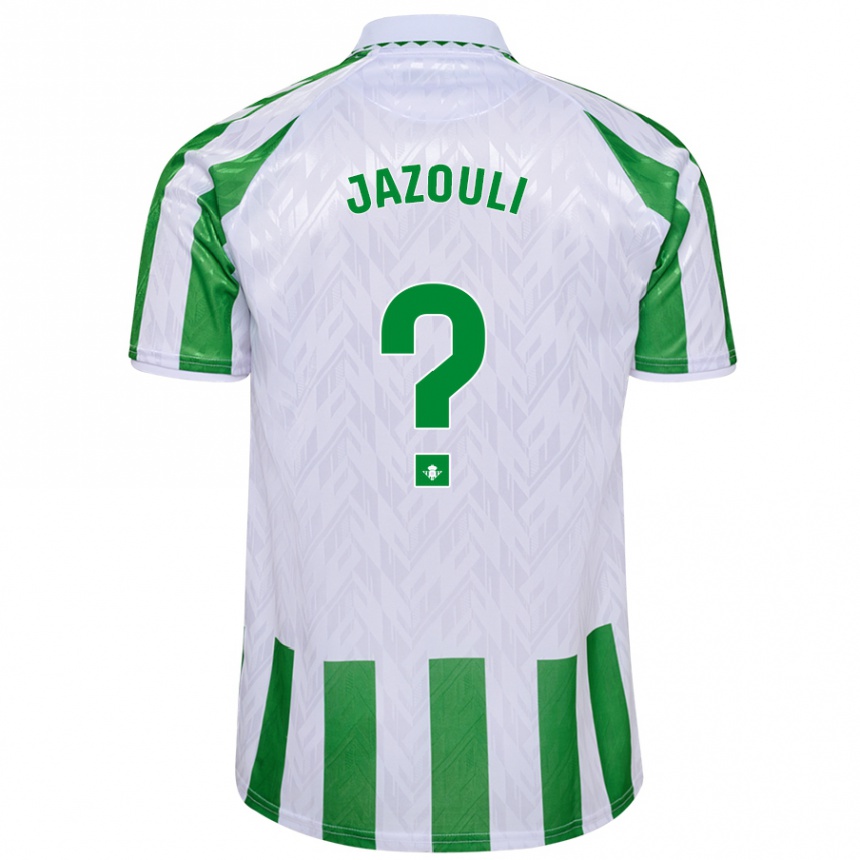 Vaikiškas Mohamed Jazouli #0 Žalia Baltos Juostelės Namų Marškinėliai 2024/25 T-Shirt